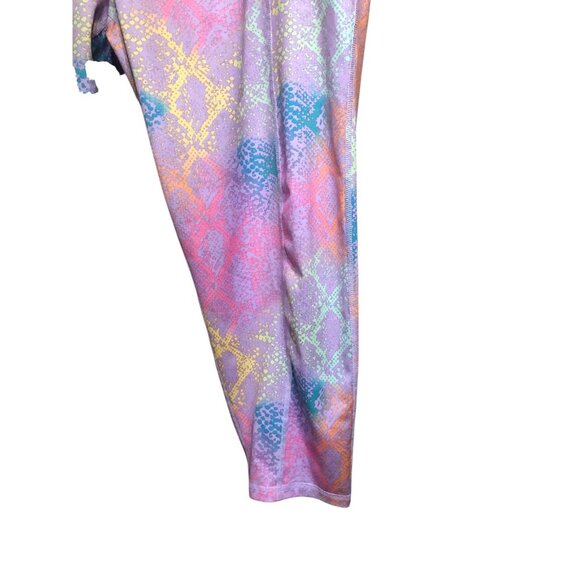 Multi Color Pro Player Yoga Stretch Workout Pants Diamond Scale Print Sz 3X - Picture 7 of 15